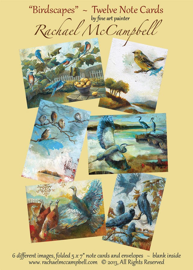 Birdscapes note cards cover