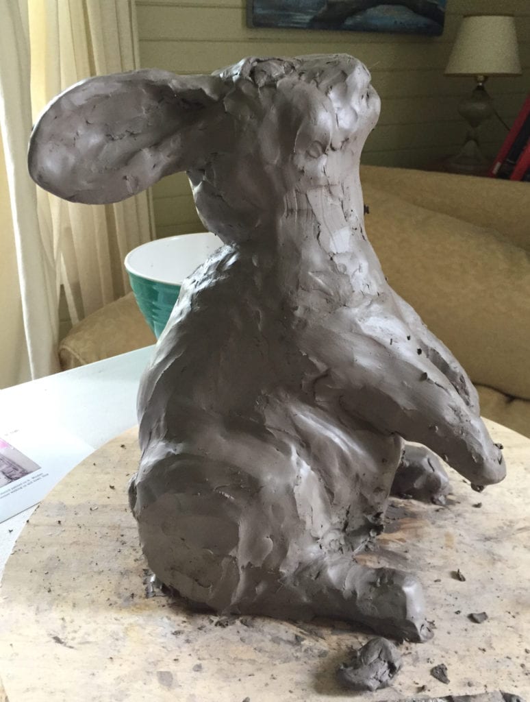 Bunny molded sculpture