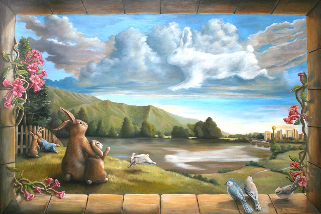 The Bunny World painting