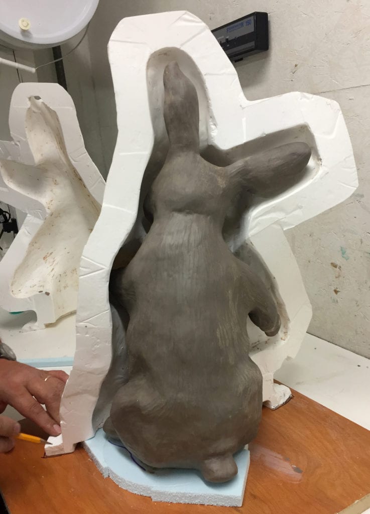 A finished bunny mold