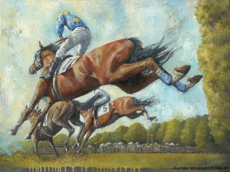 "Flyte" acrylic and oil on canvas, 30" h x 40" by Rachael McCampbell © 2012, In a Private Collection