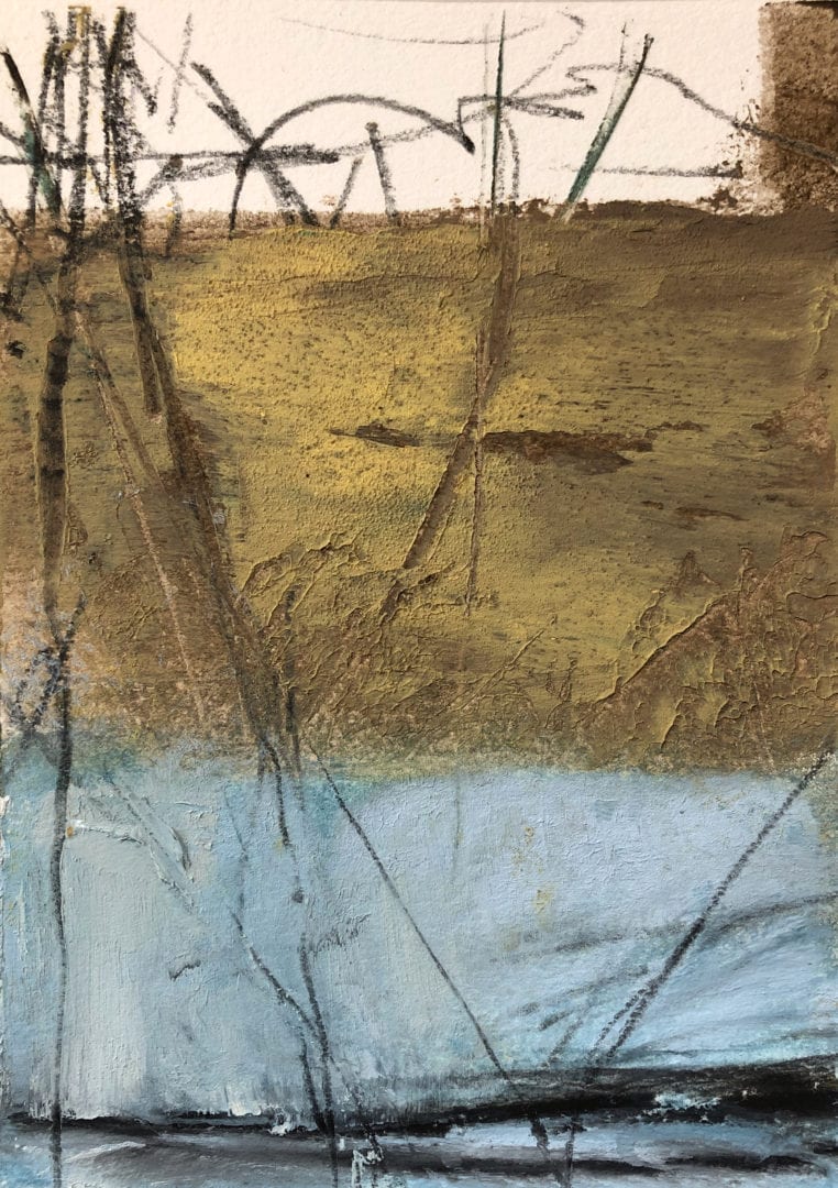 "Abstract Study in Ireland," Oil and Cold Wax on Arches Paper 5 x 7" © by Rachael McCampbell1