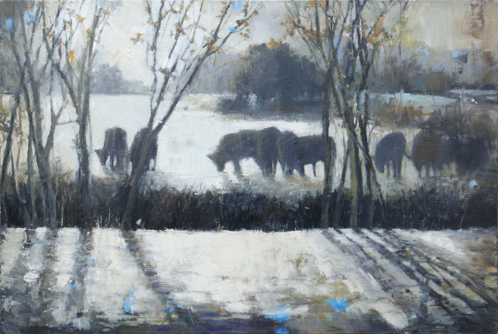 "First Morning Frost," 24" h x 36" w Oil on Panel by Rachael McCampbell © 2019  SOLD