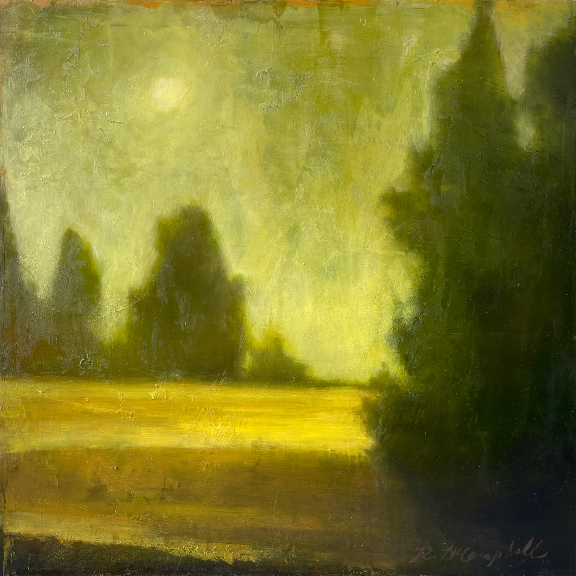 Nocturnal One by Rachael McCampbell 20 x 20" Oil and Cold Wax on Panel © 2022