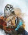 "Nashville Barred Owl" acrylic on Yupo paper, 12" x 14" by Rachael McCampbell © 2007    SOLD