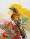 "Mockingbird," acrylic on Yupo paper, 12" x 14" by Rachael McCampbell © 2007    SOLD