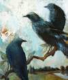 "A Murder of Crows," acrylic on canvas, 18" x 24" h by Rachael McCampbell © 2013    SOLD
